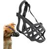 Generic Museruola per cani, morbida e regolabile, accessorio per animali domestici, copertura per la bocca della gabbia per cani di piccola taglia, cani di taglia media, cani di taglia grande