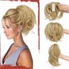 Sofeiyan Coda Cavallo Capelli Extension con grabber, Dritto Corto coda di cavallo un filo metallico morbido incorporato, Parrucca sintetica ponytail a clip per donna,Biondo Miele/Biondo Platino