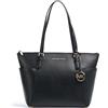 Michael Kors Jet Set Top-zip Saffiano Leather Borsa Tote, Donna, Nero