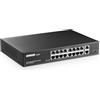 YuLinca Switch Gigabit Poe a 18 Porte, 16 Ggiabit Poe+, 2 gigabit uplink, IEEE802.3af/at Max 250 W, Non gestito Plug&Play Desktop Rackmount Ethernet
