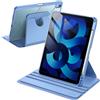 JETech Custodia Rotante SOLO per iPad Air 11 Pollici M4/M3/M2 (2026/2025/2024), iPad Air 5/4 (2022/2020 5a/4a 10,9) con Portapenne, Rotazione a 360 Gradi Supporto Cover (Cielo Blu)
