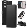 Yunubeyii Cover Libro per Samsung Galaxy S25 Edge,Nero | Blocco RFID,Luxury PU Pelle,Portafoglio,Card Holder,Magnetic Phone Custodia,Kickstand,Protettiva,Antiurto