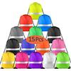 FEPITO 15 Pack Borsa a Tracolla con Coulisse Multicolore con Striscia Riflettente, Zaino da Sacco a Zaino con Cinch per Lo Sport in Palestra (Colorful)