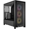 CORSAIR FRAME 4000D RS ARGB Case modulare Mid-Tower ATX per PC - Flusso d'aria elevato, 3 ventole RS ARGB preinstallate, ASUS BTF, MSI Project Zero, Gigabyte Project Stealth - Nero
