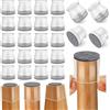 Ansible Gommini Per Sedie, 24 Pezzi Feltrini per Sedie in Silicone Trasparente con Feltro, Antigraffio in feltro per sedie, tappi protettivi per gambe di per pavimenti in Legno(Fit:23-32.9mm)
