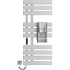 SKYLYZH Scaldasalviette Elettrico, Termostato WiFi Smart Scaldasalviette, per Alexa e Google Home e APP, 500x1100 mm, Portasciugamani elettrico, Scaldasalviette Elettrico Bagno Basso Consumo-WIFI White Left