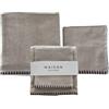 M . S Maison Sucrée Set 2 Asciugamani Maison Sucrée Brera in Spugna 100% Cotone 475 GSM - Asciugamano Viso 55x105 + Ospite 38x58 cm - Jacquard Morbido e Assorbente (Betulla)
