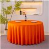 BHOMTY Tovaglia rotonda in poliestere Jacquard Per hotel, ristoranti, feste e matrimoni lavabile in lavatrice Arancione Diametro 180 cm