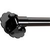 GOUZIBHD Asta per Tenda Bagno, Bastone per Tenda Parete Angolata, Binario per Tenda Regolabile, Asta Appendiabiti, Supporto Girevole Acciaio Inox 180°, Binario per Soffitto(Size:100-155cm,Color:Nero)