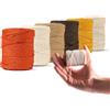 LEDENT Corda per macramè (1mm, 6x65m, set 6 colori) - Corda a doppia torsione in cotone riciclato al 100% per il macramè - Set di 6 rotoli piccoli in colori pastello.