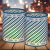 Luckeey 12 Portacandele da Tavolo per Oktoberfest, Decorazione Bavarese Blu, Set da Tavolo Adatto per Lumini o Candele