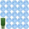 HinyoCo 28 Pz Ortensie Artificiali con steli, Ortensia di Seta Fiori Finti per Matrimonio Home Office Party Café Decorazione, centrotavola, composizioni Floreali (Blu chiaro)