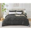 WAVVE Piumino Matrimoniale Maxi 240x260 cm 450gr/mq Invernale - Piumone Caldo 260x240, Trapunta 240 x 260 cm in Microfibra Sintetica, Grigio