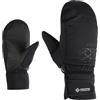Ziener KLEMENTINA-Z - Guanti da sci da donna, per sport invernali, soft-shell, antivento, senza PFC, nero, 7,5