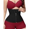 SHAPSHE Corsetto modellante per la vita da donna, per controllo della pancia, allenamento, cincher per la vita, guaina modellante, body shaper post-parto con cerniera e gancio, marrone chiaro, Large