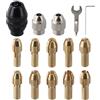 Aohyue Set di pinze in ottone, kit di pinze per mandrino, 15 pezzi, set di mandrini multi 4486, adattatore per mandrini per trapano micro elicoidale, mandrino di ricambio senza chiave da 0,8-3,2 mm