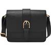 Fossil Crossbody Bag, Zoey Borsa a Tracolla Donna, Nero Taglia M, Medium