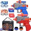 ZWOOS Nerf Tiro al Bersaglio con Pistola Giocattolo con 2 Blaster, 80 Dardi e 2 Occhiali di Sicurezza, Design a Otturatore e Leggero per Azione Interno/Esterno, Regalo per Bambini Dagli 8 Anni in su