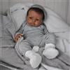 WKYUWS Bambole Reborn 49 cm in Morbido Silicone, Bambole Reborn Realistica, Corpo in Cotone da 19 pollici(Reborn Bambola Maschio con Pelle Marrone Chiaro)