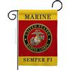 Hexagram US MILITARY Marine Corps USMC Semper Fi Flag Double-Sided Lawn Decoration Gift House Garden Yard Banner United State American Military Veteran, 12 x 18.5 Made in USA