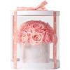 Dekun Scatola Regalo Rotonda di Fiori conservati Fiore eterno per lei 19 Rose conservate - Regali di Compleanno (Rose Champagne)