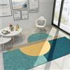 Taidianolp Tappeto Salotto Moderno Pelo Corto,Teal,90 x 150 cm,Design geometrico moderno verde acqua blu giallo bianco grigio,Tappeto Soggiorno, Camera da Letto,