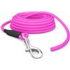 SNOOT Guinzaglio per cani da 10 m, impermeabile, rotondo, senza passante, sicuro per allenamento a ruota libera, fino a 35 kg, colore rosa