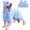 BT Bear Accappatoio per cani, super assorbente, ad asciugatura rapida, in microfibra, con cappuccio, per cuccioli, cani di taglia piccola, media e grande (blu, XL)