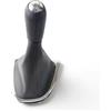 Car Passion Cuffia Leva Cambio + Pomello + Ghiera Cromata Compatibile con Renault Clio 4 2012-2019 Set Completo Ricambio Auto (5 Marce)