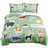 Gxhong Biancheria da letto per bambini con animali selvatici, motivo: animali selvatici, copripiumino 3D, 135 x 200 cm, federa 50 x 75, per ragazzi e ragazze, set di biancheria da letto con animali