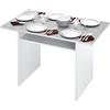 EGLEMTEK Tavolo Consolle Allungabile A Libro Bilbao 35-70 Cm, Tavolo Salvaspazio Multiposizione, Design Moderno Ed Elegante, Tavolo Consolle Per Casa E Ufficio, Colore Bianco Grigio Cemento