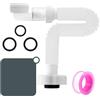 MSIHEY Sifone MSIHEY da 1 1/4, regolabile a 360°, retrattile, 380-930 mm, inodore, adatto per scarichi di lavelli da cucina e bagni, fornito con nastro sigillante in PTFE e tappetino di scarico.