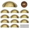 Sikweny 12 Pezzi Maniglie per Mobili Vintage Con Viti Maniglie per Mobili Manico a Tazza a Conchiglia Pomelli Cassetti Design in Stile Retrò Armadi Cassetti Armadietti Tolette Credenze Utensili