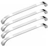 BOZONLI Maniglie per Mobili da Cucina, 4 Pezzi Maniglia in Lega di Zinco per Armadio da Cucina Guardaroba, Distanza Fori 128 mm (Argento)