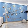 guangmu 3D Albero Adesivi, Fai da te Albero Adesivo da Parete Murali Cornici per Foto Sticker Decorazioni per Soggiorno, Camera da Letto(X Argento Destra,XL: 200 * 276CM)