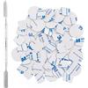 Allwon 56 pezzi adesivi in metallo per tavolozza magnetica Tavolozza trucco ombretto vuoto Deposizione di spatola (28Pcs Round + 28Pcs Square)