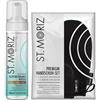 St. Moriz - Mousse autoabbronzante professionale + set applicatore premium (trasparente)