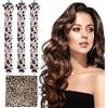 Wekuw 3 Pezzi Arricciacapelli con Sciarpa di Seta Heatless Hair Curler Ferro Capelli Bigodino Lungo per Boccoli Bigodini Morbidi per Dormire Arriccia per Lo Styling Dei Fai-Da-Te (Stampa leopardata)