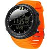 Forrader Orologio sportivo digitale da uomo, impermeabile, tattico, con retroilluminazione a LED, sveglia, data, orologio militare da uomo, Arancione, Cinturino