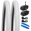 YunSCM 2PCS Pieghevole 28 Pollici pneumatici 28x1.40 700x35C ETRTO 37-622 Plus 2PCS 700C Camera d'aria AV48mm Valve compatibile Bicicletta 700x32C 700x35C 700x38C copertoni e Camera d'aria