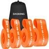 DASKING Bande Resistenza Pesante, 4 Livelli Resistenza All'Esercizio Set Fasce Assistenza per Sollevamento Forza, Tonificazione Muscolare Terapia Fisica Yoga, Stretch Fitness Band con Borsa Trasporto