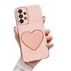 Rnrieyta Miagon 3D Cuore Cavalletto Custodia per Samsung Galaxy A13 4G,Elettrolitico Cover Morbida Sottile Silicone Protettiva Case con Stand Supporto