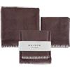M . S Maison Sucrée Set 2 Asciugamani Maison Sucrée Brera in Spugna 100% Cotone 475 GSM - Asciugamano Viso 55x105 + Ospite 38x58 cm - Jacquard Morbido e Assorbente (Cioccolato)