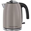 Russell Hobbs Bollitore Elettrico [1,7L, 2400W] Colours Plus Mocha (Acciaio inox, Ebollizione rapida, Indicatore acqua, Filtro anticalcare, Risparmio energetico, Beccuccio Perfect Pour) 28511-70