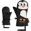 Ziener LANIMALO-Z - Muffolo da sci per bambini, per sport invernali, motivo animali, impermeabile, nero, 4