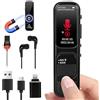 woeaozy 64GB Registratore Vocale - 3072kpbs Mini Registratori Vocali Digitali Professionale Portatile con Attivazione Vocale, Registratore Audio per Chiamate Riunioni Lezioni Colloqui