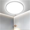 OTREN Plafoniera LED Soffitto Moderna, Lampada da Soffitto 20W, Lampadario Bagno Rotonda per per Camera da Letto, Bagno, Cucina, Soggiorno, Ufficio, Balcone, Ø23CM 4000K