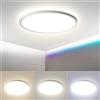 OTREN Plafoniera LED Soffitto, Lampadario Bagno 2400LM, Lampada Luce Moderna per Camera da Letto, Cucina, Soggiorno, Ufficio, Balcone, 3000K-6500K, Ø30CM