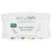 Naty Eco by Naty, Salviette umidificate lavabili, 42 (1 confezione) a base vegetale compostabili per bambini, 0% plastica, senza sostanze chimiche nocive