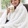 ORINOVA Coperta 130x150 cm Bianco Pile Singolo Calda Invernale Divano Plaid Letto Matrimoniale Blanket Caldo e Morbido
